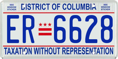 DC license plate ER6628