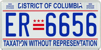 DC license plate ER6656