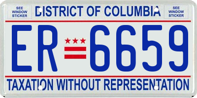 DC license plate ER6659