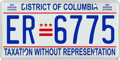 DC license plate ER6775