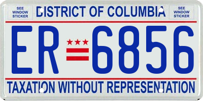 DC license plate ER6856