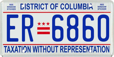 DC license plate ER6860