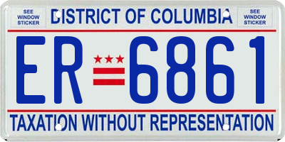 DC license plate ER6861