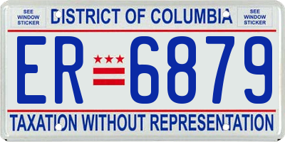 DC license plate ER6879