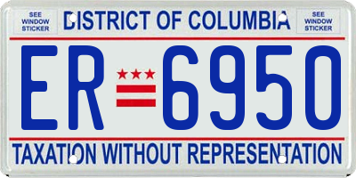 DC license plate ER6950