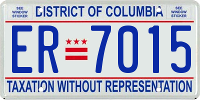 DC license plate ER7015