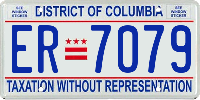 DC license plate ER7079