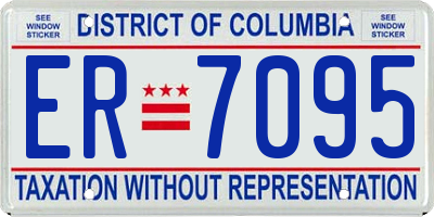 DC license plate ER7095