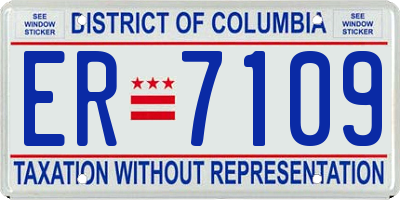 DC license plate ER7109