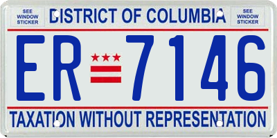 DC license plate ER7146