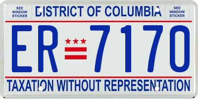 DC license plate ER7170