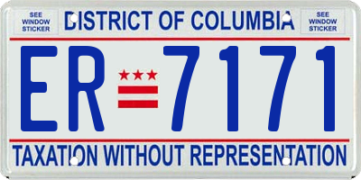 DC license plate ER7171