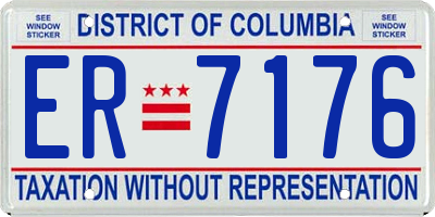 DC license plate ER7176