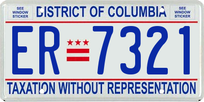 DC license plate ER7321