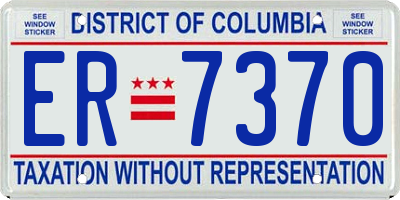 DC license plate ER7370