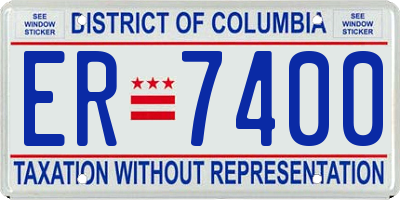DC license plate ER7400