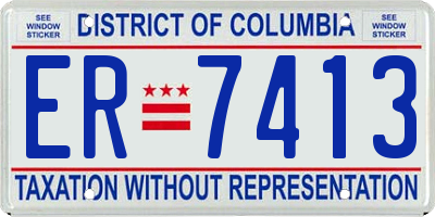 DC license plate ER7413