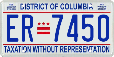 DC license plate ER7450