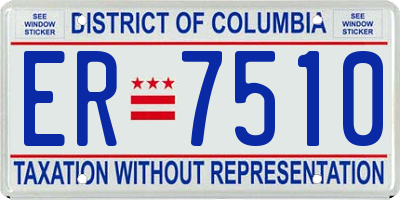 DC license plate ER7510
