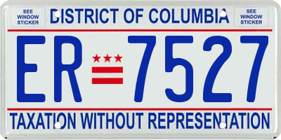 DC license plate ER7527