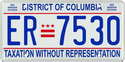 DC license plate ER7530