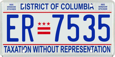 DC license plate ER7535