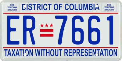 DC license plate ER7661