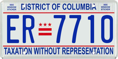 DC license plate ER7710