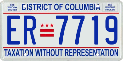 DC license plate ER7719