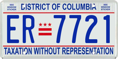 DC license plate ER7721
