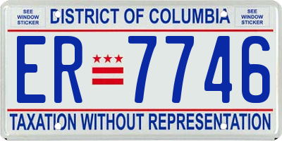 DC license plate ER7746
