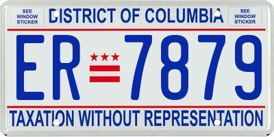 DC license plate ER7879