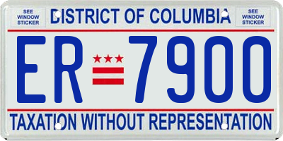 DC license plate ER7900