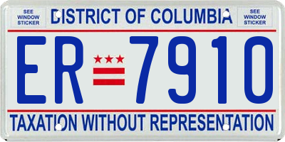 DC license plate ER7910