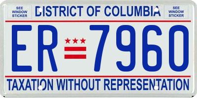 DC license plate ER7960