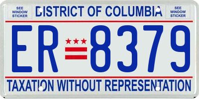DC license plate ER8379
