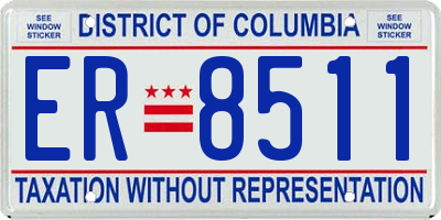DC license plate ER8511