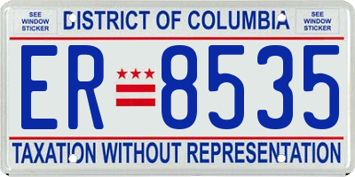DC license plate ER8535