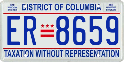 DC license plate ER8659