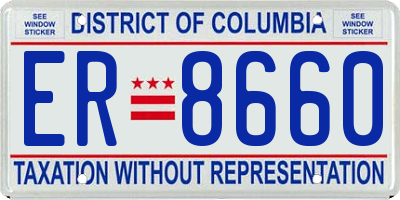 DC license plate ER8660