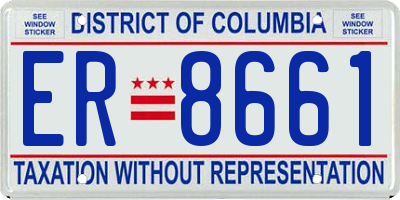 DC license plate ER8661