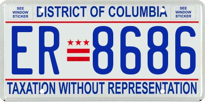 DC license plate ER8686