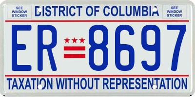 DC license plate ER8697