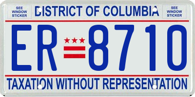DC license plate ER8710
