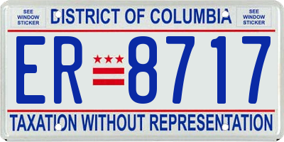 DC license plate ER8717