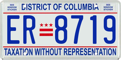DC license plate ER8719
