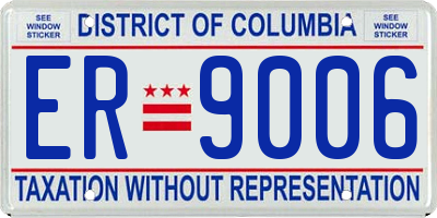 DC license plate ER9006