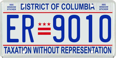 DC license plate ER9010