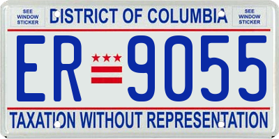 DC license plate ER9055