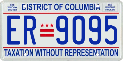 DC license plate ER9095